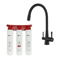 Комплект LEMARK Смеситель LM3075BL для кухни + Фильтр BASIC для очистки воды (LM3075BL085)
